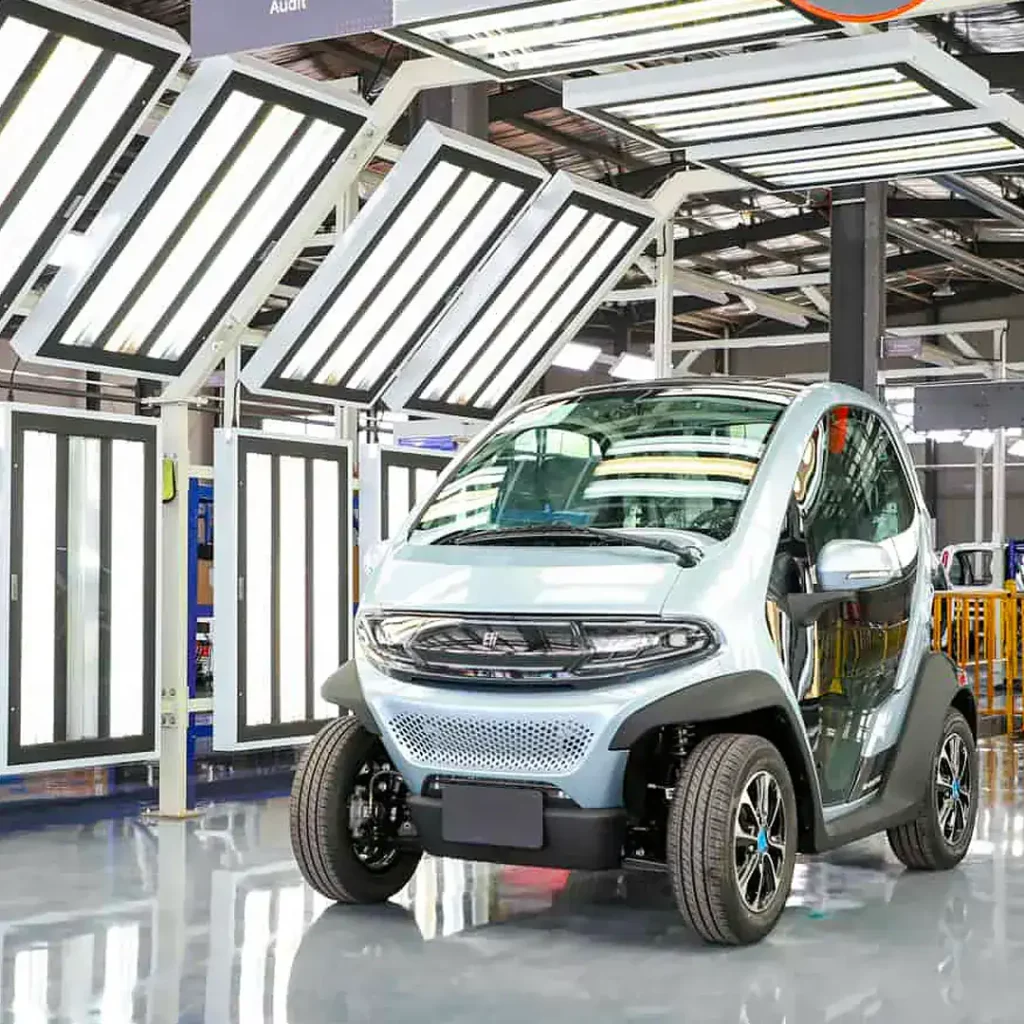 Elektrische brommobiel voor een industriële site