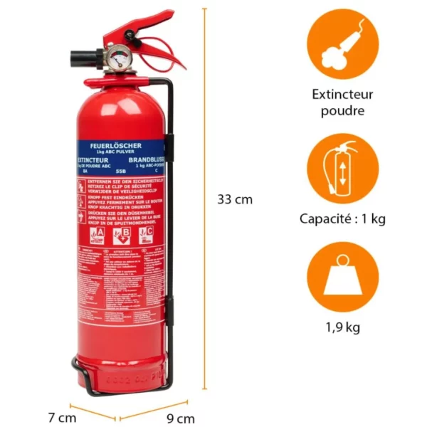 1 kg poederbrandblusser